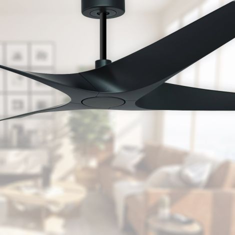Modern Black Ceiling Fan - 56" Quatro by TroposAir