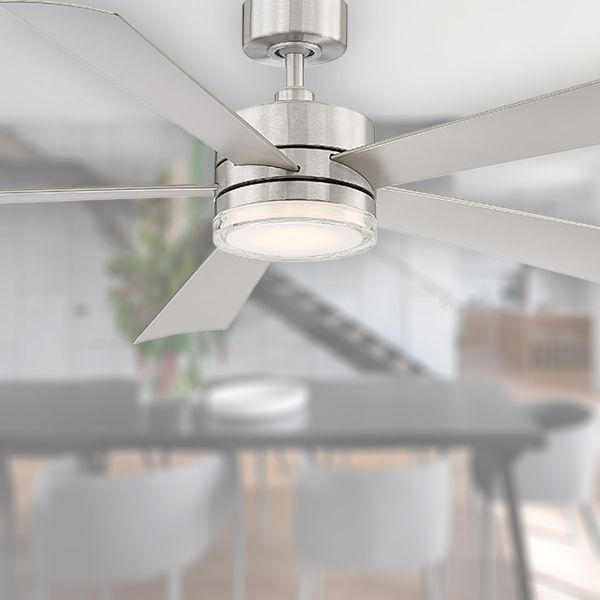 60 Inch Modern Forms Wynd Ceiling Fan - Stainless Steel - FR-W1801 60 Inch Modern Forms Wynd Ceiling Fan - Stainless Steel - FR-W1801