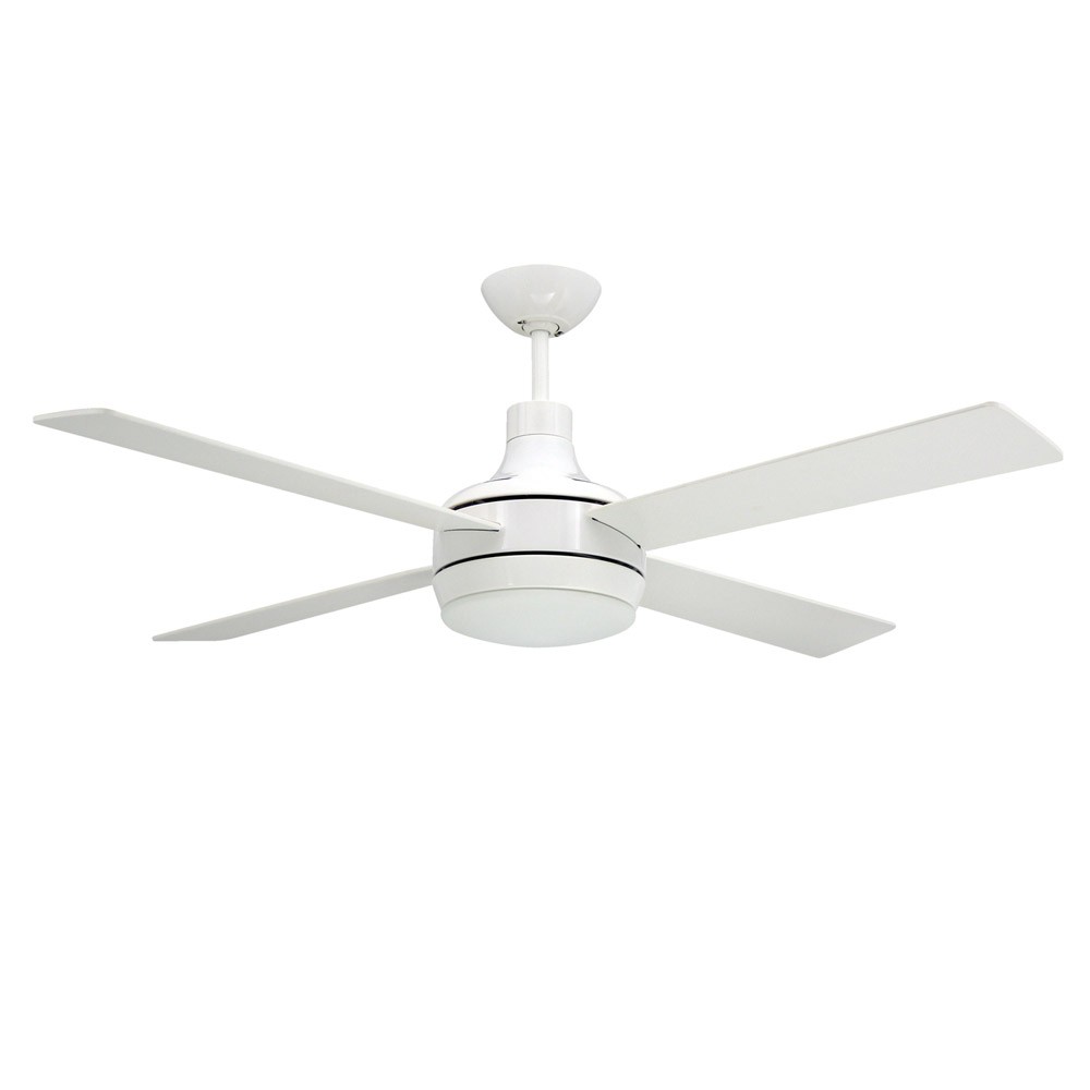 Quantum Ceiling By Troposair Fans Pure White Finish With Optional