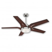 56" Casablanca Correne LED Ceiling Fan - 59198 - Brushed Nickel w/ Coffee Beech Blades