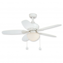 44" Vaxcel Alex LED Ceiling Fan - F0036 - White with Yellow Blades