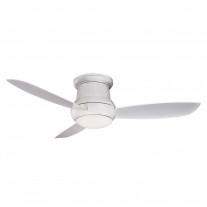 52" Minka Aire Outdoor Ceiling Fan - Concept II WET F474L-WH  - White Flush Mount