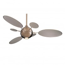 54" Cirque Ceiling Fan by Minka Aire Fans - F596L-BN Brushed Nickel Modern Contemporary