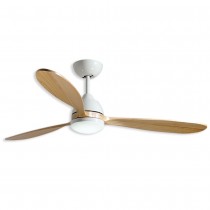 52" TroposAir Koho Indoor Contemporary Ceiling Fan Pure White With LED Light