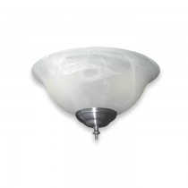 FL130 Marble Bowl Ceiling Fan Light (Brushed Nickel finial shown)