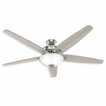 70" Hunter Stockbridge indoor Ceiling Fan With LED Module - 51122 - Brushed Nickel