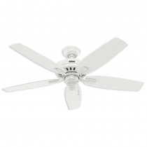 52" Hunter Newsome Collection Outdoor Ceiling Fan 53322 - White, ETL Damp