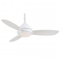 44" Minka Aire Concept I Integrated LED Indoor Ceiling Fan  - White Finish with White Blades and LED light kit