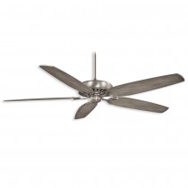 72" Minka Aire Great Room Traditional Ceiling Fan - Burnished Nickel Finish with Seashore Grey Blades