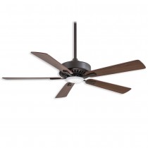 52" Minka Aire Contractor LED Indoor Ceiling Fan - Oil Rubbed Bronze Finish with Reversible Medium Maple/Dark Walnut Blades and LED light kit
