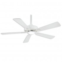 52" Minka Aire Contractor LED Indoor Ceiling Fan - White Finish with White Blades and LED light kit