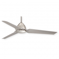 54" Minka Aire Java Indoor Ceiling Fan - Polished Nickel Finish with Silver Blades