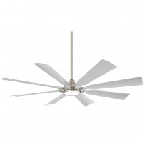 Minka Aire F756L-BNW Future 65" Eight Blades w/ LED Ceiling Fan - Brushed Nickel Wet
