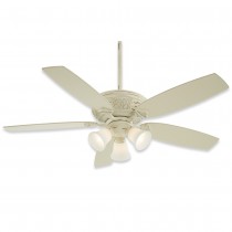 54" Classica Dry Indoor Ceiling Fan by Minka Aire Fans - Provencal Blanc Finish with Provencal Blanc Blades and LED light kit