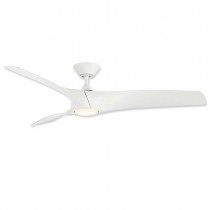 62" Modern Forms Zephyr Matte White Finish with Matte White Blades and Light Kit