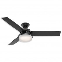  52" Hunter Sentinel indoor Ceiling Fan With LED Module - 50285 - Matte Black