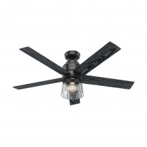 52" Hunter Grove Park Ceiling Fan With LED Module - 50340 - Matte Black