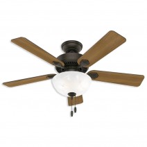 44" Hunter Swanson Bowl indoor Ceiling Fan With LED Module - 50896 - New Bronze