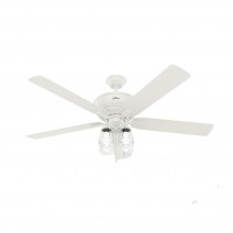  60" Hunter Grantham Ceiling Fan With LED Module - 50946 - Fresh White