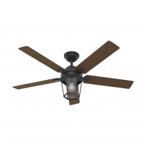 52" Hunter Candle Bay Outdoor Ceiling Fan With LED Module - 50948 - Natural Iron