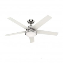 52" Hunter Garland Ceiling Fan With LED Module - 50969 - Polished Nickel