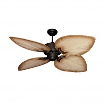 50" Bombay Damp Rated Ceiling Fan - Oil Rubbed Bronze - Tan Blades