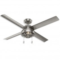  52" Hunter Spring Mill Outdoor Ceiling Fan With LED Module - 51470 - Galvanized