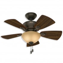 34" Hunter Watson Indoor Ceiling Fan With LED Module - 52090 - New Bronze