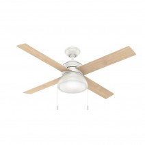 52" Hunter LOKI indoor Ceiling Fan With LED Module - 54151 - Fresh White