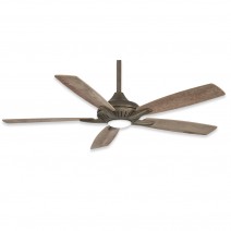 52" Minka Aire Dyno Ceiling Fan - Heirloom Bronze Finish with Barnwood Blades and LED light kit