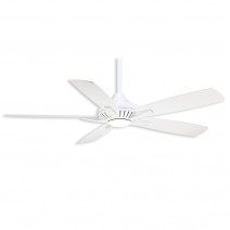 52" Minka Aire Dyno Ceiling Fan - White Finish with White Finish Blades and LED light kit 