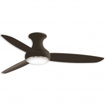 54" Minka Aire Concept-III Flush mount LED Outdoor Ceiling Fan F467L-ORB - Oil Rubbed Bronze finish with LED light kit