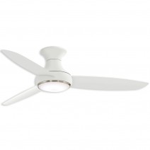 54" Minka Aire Concept-III Damp - LED Outdoor Ceiling Fan F467L-WH - White Finish with LED light kit