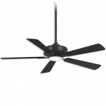 52" Minka Aire Contractor LED Indoor Ceiling Fan - Coal Finish with Coal Blades and LED light kit