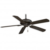 54" Minka Aire Sundowner Ceiling Fan F589-BI/AI Black Iron Blades/Aged Iron Accents Finish/Black Iron Blades