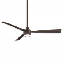 56" Minka Aire Skinnie Wet Outdoor LED Ceiling Fan - oil rubbed bronze finish with oil rubbed bronze blades and LED light kit