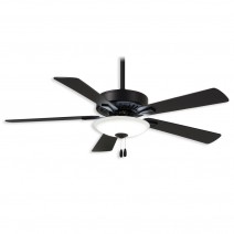 52" Minka Aire Contractor Uni-Pack LED Ceiling Fan - Coal Finish with Coal Blades and LED light kit