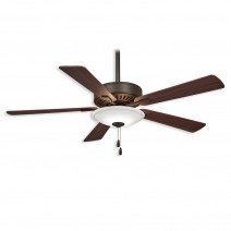 52" Minka Aire Contractor Uni-Pack LED Ceiling Fan - Oil Rubbed Bronze Finish with Reversible Medium Maple or Dark Walnut Blades and LED light kit