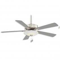 52" Minka Aire Contractor Uni-Pack LED Ceiling Fan - Polished Nickel Finish with Silver Blades and LED light kit