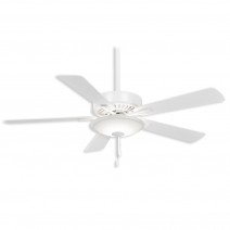 52" Minka Aire Contractor Uni-Pack LED Ceiling Fan - White Finish with White Blades and LED light kit