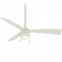 44" Minka Aire Vital LED Indoor Ceiling Fan - flat white finish with flat white blades and LED light kit