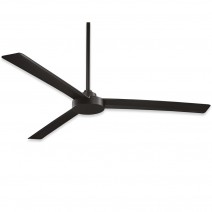 62" Minka Aire Roto Modern 3-Blade Ceiling Fan F624-CL - Coal Finish with Coal Blades