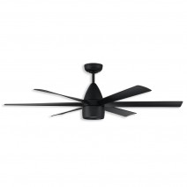 54" Craftmade Quirk DC Outdoor ceiling fan - flat black finish with LED light kit