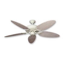 Raindance Bamboo Palm Ceiling Fan - Distressed White Blades (bamboo side shown)