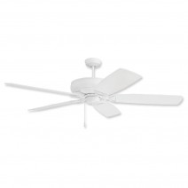 62" Craftmade Supreme Air Plus Matte White Finish with White / Washed Oak Reversible Blades