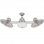 48" Craftmade Bellows II Dual Head Light Outdoor Ceiling Fan - BW248BNK6 - Brushed Polished Nickel