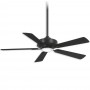 52" Minka Aire Contractor LED Indoor Ceiling Fan - F556L-CL - Coal Finish