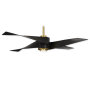 64" Minka Aire Artemis IV F903L-SBR/MBK Ceiling Fan - Soft Brass w/ Matte Black - LED Light