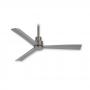 44" Minka Aire F786-BNW Simple Indoor/Outdoor Ceiling Fan w/ Remote - Brushed Nickel Wet