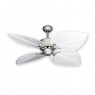 50" Bombay Ceiling Fan - Brushed Nickel - Pure White Blades